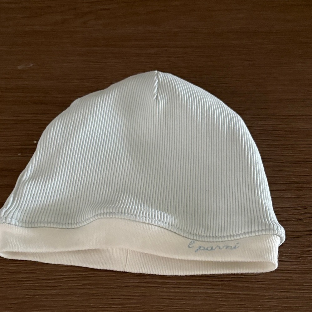 Little Parni Baby Light Blue Ribbed Hat